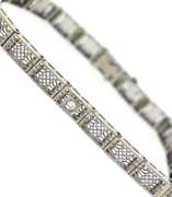 Gorgeous White Gold Diamond Filigree Bracelet