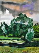 Spectacular Nikolay Basov Original Watercolor