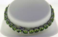 Sterling Silver Peridot Tennis Bracelet