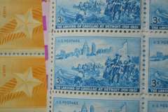 30 Mint 3 Cent US Comm Stamp Sheets 1940-50 Era