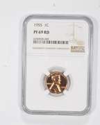 PF69 RD 1955 Lincoln Wheat Cent - Graded NGC