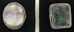 Silver and Natural Stone Rings