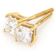 Classy 14kt YG Round Diamond Earrings