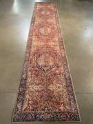 STUNNING ENGINEERED VINTAGE PERSIAN 10' RUNNER