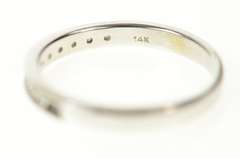 14K White Gold 0.20 Ctw Classic Diamond Wedding Band Ring
