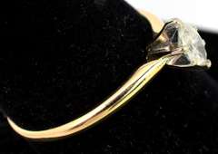 Beautiful 0.23CT Solitaire Marquise Diamond Ring in 14KT Yellow Gold