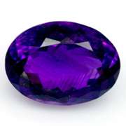 Glistening 10.26ct oval cut violet Amethyst
