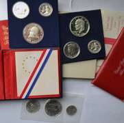 5 1976 3 Piece Bicentennial Silver Sets