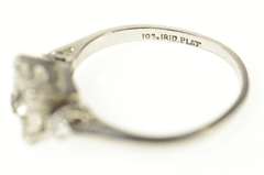 Platinum 1940's Diamond 5.3mm Engagement Setting Ring