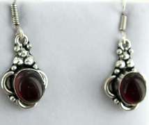 Silver and Natural Stone Earrings