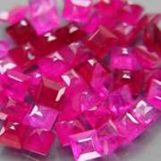 Premium 3.30ct 45 piece princess cut Ruby set