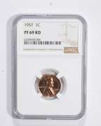 PF69 RD 1957 Lincoln Wheat Cent - Graded NGC