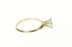 14K Yellow Gold Classic Round Solitaire Travel Engagement Ring