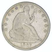 1867 Seated Liberty Half Dollar