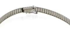 Simple 14kt White Gold Omega Bracelet