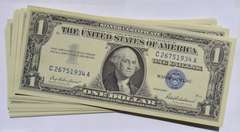 50 Consecutive CU 1957 Silver Certificates