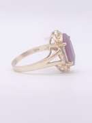 14kt Gold Ruby & Diamond Halo Ring