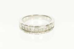 18K White Gold 1.65 Ctw Princess Diamond Wedding Band Ring