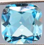 Vivid! 6.62ct cushion cut Swiss blue Topaz