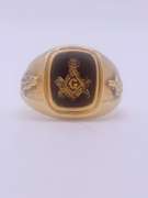 Men's 14kt Gold Masonic Ring