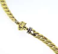 Unmatched Yellow Gold Curb Link Station Necklace