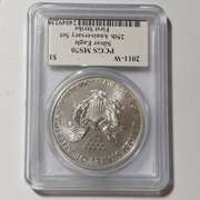 2011 W PCGS MS 70 Mercanti Signed First Strike Silver Eagle