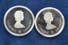 Lot OF 2 Canada 1973 5 Dollar Sliver Coins