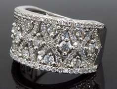 Intricate Wide Diamond Band