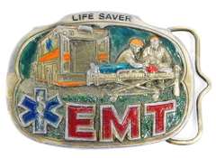 1985 EMT Enameled Belt Buckle