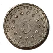 1883 BU Shield Nickel With Die Cracks