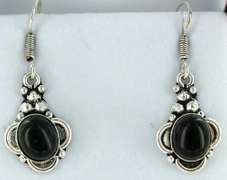 Silver and Natural Stone Earrings