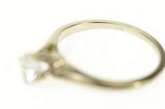 14K White Gold 0.46 Ct Diamond Classic Solitaire Engagement Ring