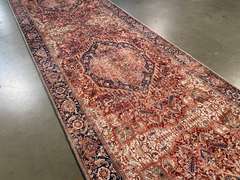 STUNNING ENGINEERED VINTAGE PERSIAN 10' RUNNER