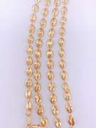 18kt Gold Plated Puff Mariner Chain Necklace- 18 Inches