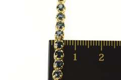 14K Yellow Gold Natural Sapphire Classic Tennis Bracelet