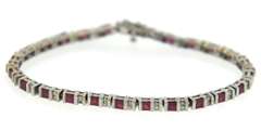 Spectacular white Gold Rubies and Diamond Bracelet