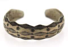 Sterling Silver Signed Cuff Bangle Bracelet