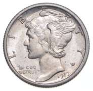 1917-S Mercury Dime