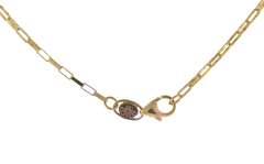 Simple Yellow Gold Fancy Box Chain Necklace