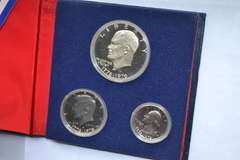 4 1976 3 Piece Bicentennial Silver Sets
