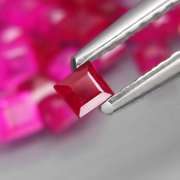 Premium 3.22ct 65 piece princess cut Ruby set