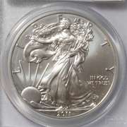 2011 W PCGS MS 70 Mercanti Signed First Strike Silver Eagle