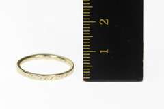 14K White Gold Classic Simple Rounded Wedding Band Ring