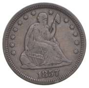 1857 Seated Liberty Quarter