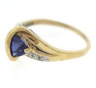 Handsome Trillion Sapphire Ring