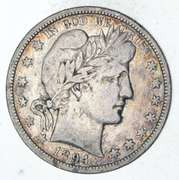 1894-O Barber Head Silver Half Dollar - Circulated