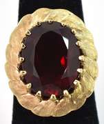 Serious 8.59CT Ruby Ring in Yellow Gold