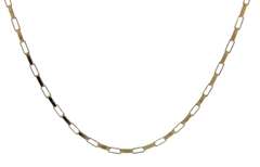 Simple Yellow Gold Fancy Box Chain Necklace