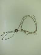 Sterling Silver Lariat tube chain necklace