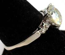 Glittering Gemstone Ring in 14KT White Gold